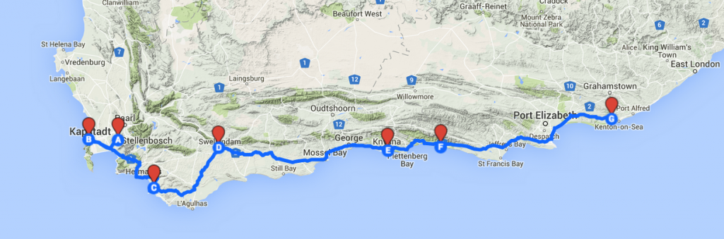 Suedafrika Roadtrip Gardenroute Cape Town to Port Elizabeth