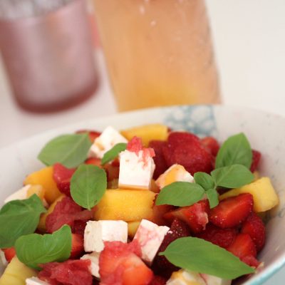 Erdbeer Mango Feta Salat dank Wassermelonen-Fail
